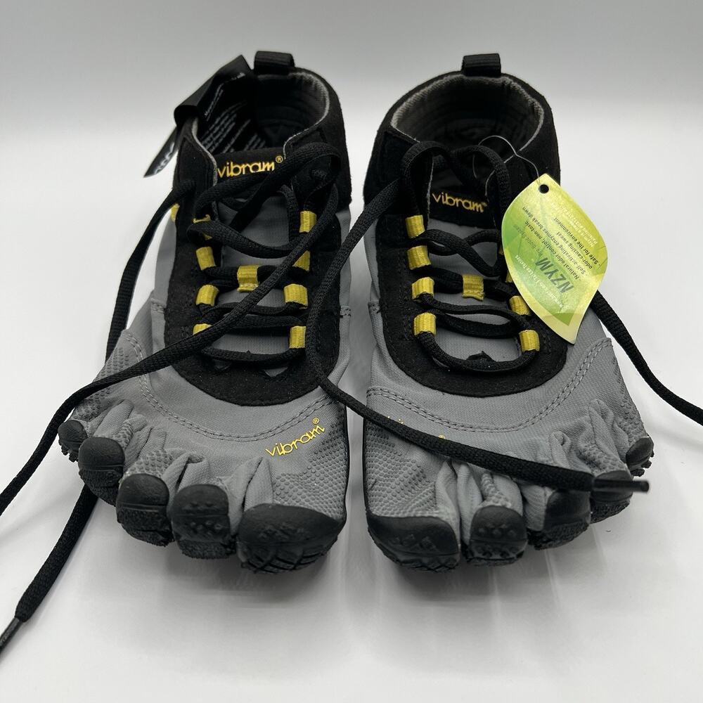 Vibram FiveFingers V-Trek Black Grey Women’s Toe Shoes Size 7.5-8 EU38 VIBRAM